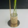 キャンドルホルダー3 PCS Bamboo Candlestick Base Cup Anti-Scaldカバーボトルスリーブ装飾金保護編み編み