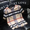 2023 Summer New Men's T-shirts Ice Silk kortärmad PLAID Tryckbrev Utskrift Designer Youth Trend Large Size M-4XL