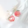 Dangle Brincos Verão Bonito Rosa Mel Pêssego Para Mulheres Meninas Moda Acrílico Gota Cocktail Party Jóias Presentes de Aniversário