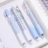 4st/Set Fresh Floral Mechanical Gel Pen Kawaii Flowers Novely Pennor Söta stationerade Korean School Office Supplies Gift