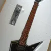 Lavagem de guitarra Dim 333 Dimbag Darrell Black Electric Guitar Floyd Rose Tremolo Bridge Bar Whammy, Hardware Chrome