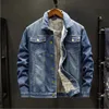 Warme Fleece Denim Jacke Winter Männer Mode MensJean Jacken Outwear Männlichen Cowboy Top Mantel Plus Größe 5XL 240311