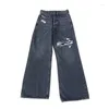 Herren Jeans Y Proejct Designer 23S Ripped Washed Black Grey Weites Bein Micro Flare Lässige lange Hose Hohe Qualität