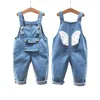 Baby Overalls Kinder Hosen Frühling Herbst süße Hosen Mädchen Kleine Kinder Jeans 13 Jahre Denim 240307