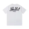 Men's high-quality standard size short sleeved T-shirt with new European and American trendy brand hip-hop letter print casual loose couple summer clothing