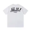 Heren van hoogwaardige standaardgrootte T-shirt met korte mouwen met een nieuw Europees en Amerikaans trendy merk Hip-Hop Letter Print Casual Loose Paar Summer Kleding