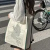 2024 New Starbucks designer fashion outdoor travel Tote bag Shoulder Bags Sports fitness Yoga large capacity women's white green canvas storage bag