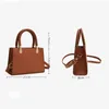 Bolsos de hombro bolso cuadrado pequeño de mano de Color caramelo Simple para mujer moda e informal textura Retro coreana versátil