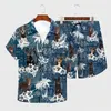 Tracksuits masculinos HX Shih Tzu Havaiano Conjunto Moda Animal Cão 3D Impresso Lapela Camisa Shorts Praia Surf Homens para Mulheres Sunmmer Roupas