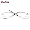 Sunglasses Frames 2 G Rimless Pure Titanium Eyeglasses Cat Eye Women Ultra Light Ochelari Glasses Men Customize Shape Myopic Prescription