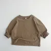 INS BAYBOYS BASIC TEE LEGSEVE TSHIRTS Pure Cotton Girl Tops Kids Tshirt Spring Shirts Boy Closes240306