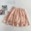 Gonne Fiocchi estivi Decorazione Minigonna a trapezio in vita elastica per vestiti Kawaii per ragazze dolci