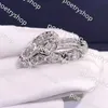 Band Rings 2023 Designer luxury ladies cross between gold rings with diamonds fashion rings classic jewelry 18K silver plated rose wedding wholesale
