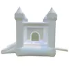 9x9x7ft Inflatable White Bounce House With Slide Ball Pit Party Used Inflatable Mini Bounce castle with blower free air shipping to your door