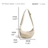 MABULA Simple couleur unie femme Hobo sac à bandoulière décontracté en Nylon femme fourre-tout sac à main léger dames Shopping sac à bandoulière 240305