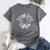 Kadın Tişörtleri Bu yüzden T-Shirt Estetik Hayalet Cadılar Bayramı Partisi Hediye Tshirt Komik Kadınlar Sonbahar Tatil Top Tee Fil