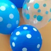 Party Decoration 50st/Lot Blue Polka prickar 12 tum 2,8 g transparent ballong födelsedag bröllop helium ballonger