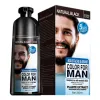Narzędzia stałe szampon do barwnika do brody dla mężczyzn umieranie usuwanie biały szary broda włosy męskie szampon brody 200 ml