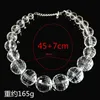 Kvinnor Big Acrylic Clear Ball Choker Statement Halsband Crystal Pärled Long Pendant Collar Smycken 240311