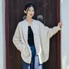 Roupas étnicas 2024 verão algodão linho estilo chinês t-shirt tops fivela casual longo cardigan retro solto perfil jaqueta para mulheres