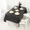 Table Cloth One-time Thicken Tablecloth Rectangular Solid Color Western-style El Tea Black