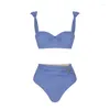 Women's Swimwear 2024 Color Block Cutout Shiny Texture One Piece Swimsuit And Sarong Vacation Women Beachwear Bathing Suit