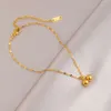 Nueva moda Cadena de tobillo de oro Cadena de pie de acero titanio