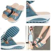 Nuevas sandalias casuales de mujer con doble botonadura para uso doméstico y al aire libre Zapatos casuales de versión coreana GAI lindo colorido rosa azul naranja nuevo estilo albaricoque 2024 35-42