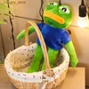 Stuffed Plush Animals Creative 50-90cm Cute Magic Expression Pepe The Frog Sad Frog Plush 4chan Me Toys Stuffed Animal Dolls for Kids Lovely Gift L240322