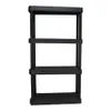 Hyper Tough Black Plastic 4-tier 56.2" H 30"" W X 13.8" D, 280lb Total Capacity