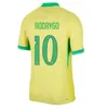 24 25 Brazylia Vini Jr. Piłka nożna Brasil Casemiro 2023 Drużyna narodowa G. Jesus P.coutinho Men Kit Kit Home Away L.Paqueta T.Silva Pele Football Shirt Mundur