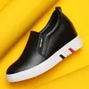 Casual Shoes Women Black White Leather Loafers Ladies Thick Bottom Fashion Round Toe Lace-Up Flat