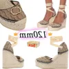 Designer Sandal Femmes Wedge Platform Heel Matelasse Espadrille gucchi gg guccir guccic guccishoes guccis shoes Semelle épaisse Lafite Décoratif À Lacets À La Cheville