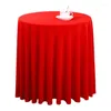 Nappe de table ronde en velours doré et rouge pour mariage, flanelle, couleur pure, N Art blanc