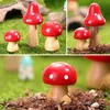 Garden Decorations Micro Landscape Ornament Container Miniature Mushroom For Desktop Bamboo Simulated