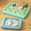 猫のベッド家具狂った夏の冷却ペット猫マットストレスアイスマット犬睡眠スクエアマットドッグペットハウス高品質の冷蔵Y240322