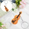 Keychains Violin Keychain Creative Key Holder Musical Instrument Chain