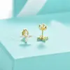 Kristall Blume Ohrstecker S925 Sterling Silber Diamant Ohrringe Luxus Marke Designer Frauen T Gold Versilbert Charm Ohrringe Modeschmuck Accessoires Geschenk