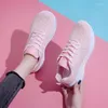 Casual schoenen Zomer Dames Mesh hardloopsneaker Veterschoenen Fitness Sport Licht Comfortabel Ademend Wandelen Tenis Maat 35-41