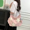 Mädchen Kawaii Anhänger Star Umhängetasche Japanisch Casual Fashion Crossbody Y2K Streetwear Tote für College -Student 240311