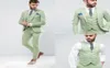 Latest Light Green Men Wedding Suits Custom Groom Tuxedo Man Party Suits Groomsman Tailcoat 3 Pieces JacketPantVest4903220