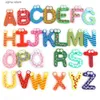 Kylmagneter 26 Cartoon Letter Friction Magnetic Stickers A-Z Letter Stickers Baby Learning Tool Y240322