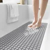 DEXI PVC Anti-skid Bath Mats Rectangle Soft Shower Bathroom Massage Mat Suction Cup Non-slip Bathtub Carpet 240312
