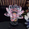 Figurines décoratives, usine de cristal d'art, vente en gros, bougeoir Lotus pour lampe bouddha Ghee, produit bouddhiste