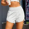 Damen-Shorts, sportliche Damenhose, breites Bein, hohe Taille, Sport, mit Taschen, für Laufen, Fitnessstudio, Workouts, elastischer Bund, solide