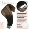 Extensions VeSunny Tape in Hair Extensions Human Hair Seamless Skin Weft Hair Extensions Double Sided Balayage Hair Color Adhesive Silky