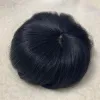 Toupees 9*9cm Krótka chłodna ludzka fryzura toupe do małej mniejszej części włosów jedwabna podstawa Remy Hair Topper Naturalne kolory toupe -fryzurki