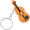 Keychains Violin Keychain Creative Key Holder Musical Instrument Chain