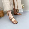 Casual Shoes Birkuir Original Buckle Flats For Women Retro Genuine Leather Elegant Loafers Flat Luxury Spring Ladies