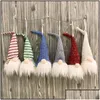 Aandenkens Led Bal Kabouters Pop Hanger Voor Kerstboom Feest Kerstman Witte Baard Gestreepte Hoed P Knuffel Thuis El Mark Mxhome Drop D Otoix